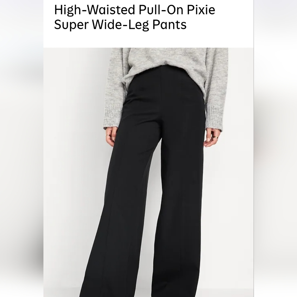 Old Navy Black Wide-Leg Pants